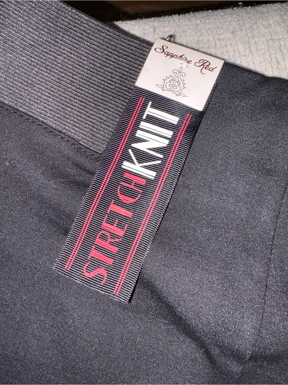Sapphire Red Stretch Knit skirt Black
